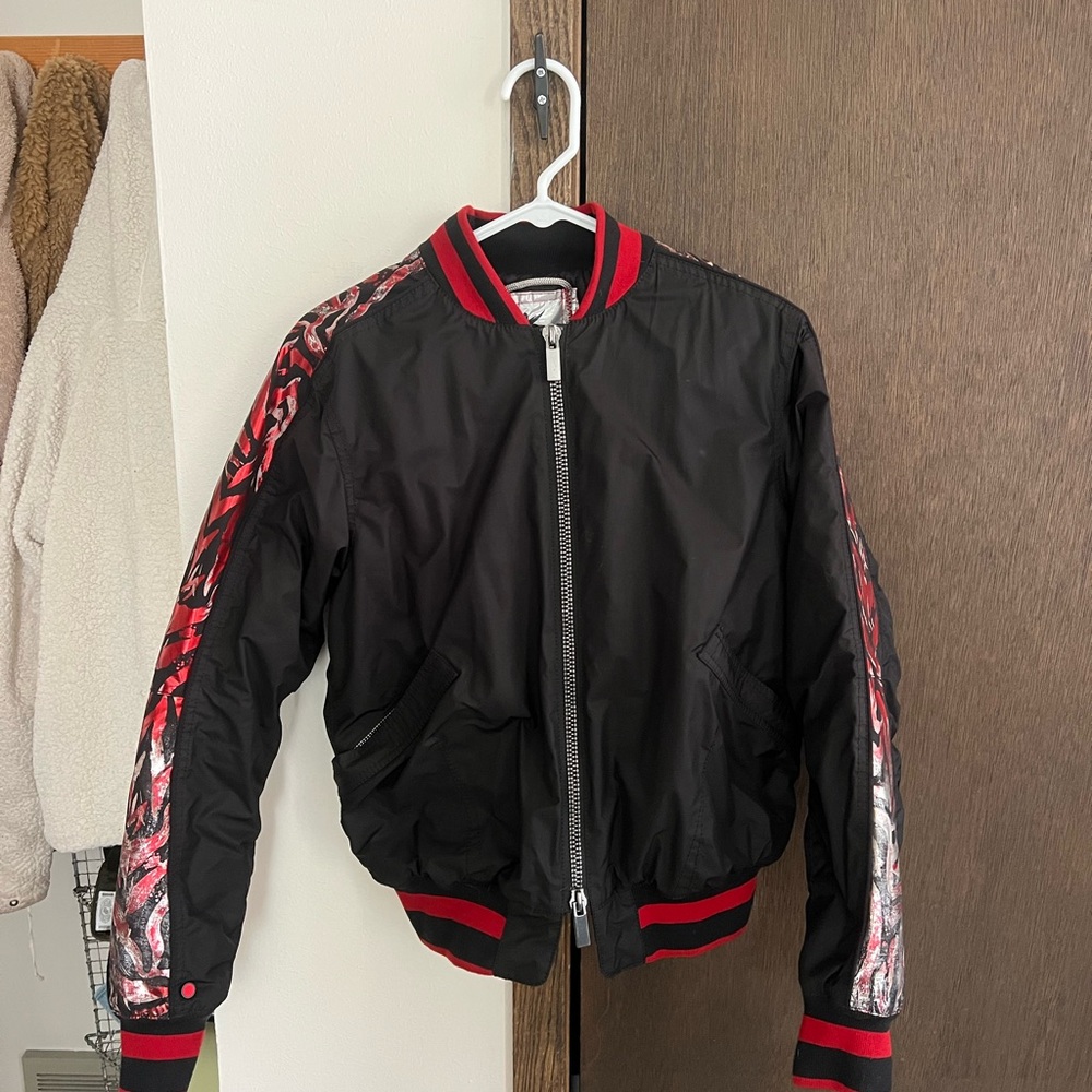 Black and Red Bomber Jacket